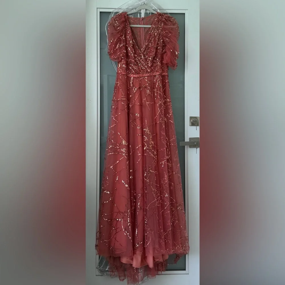 Mac Duggal stunning coral